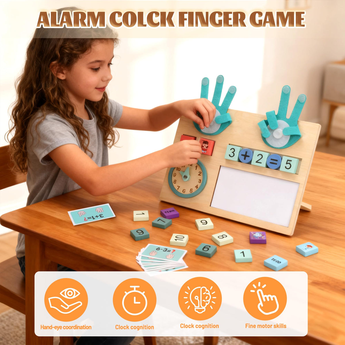 Coziyee Preschool Learning Toys for Kids 3-5 Years Old, Wooden Montessori Toys, Educational Math Manipulatives Number Counting Blocks for Boys Girls