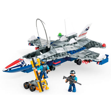 Mega Construx Fighter Jet Construction Set with character figures, Building Toys for Kids (223 Pieces)