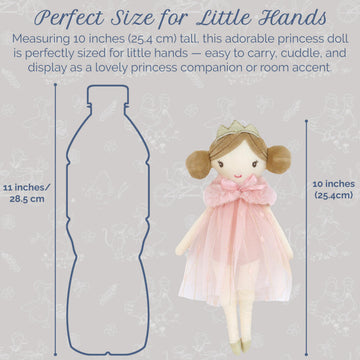 MON AMI Tinsley Princess Pocket Doll, 10-Inch Plush Collectible Girls