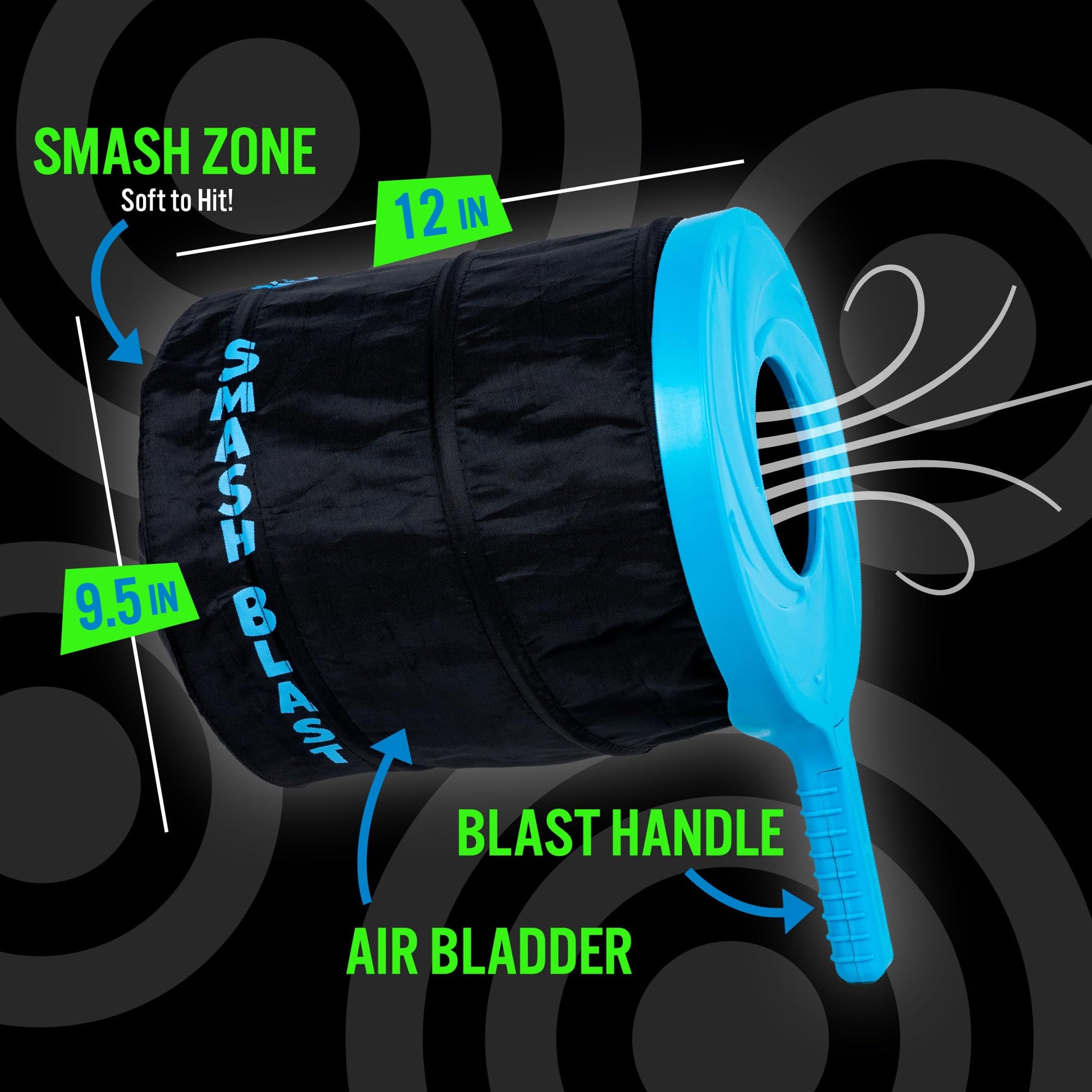 Smash Blast Pro Air Cannon Vortex Blaster 20+ Feet, Blue