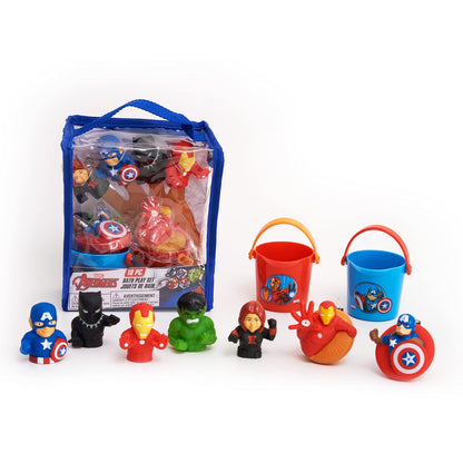 Marvel Avengers 10 Piece Bath Toy Value Set - Kids Bath Toys