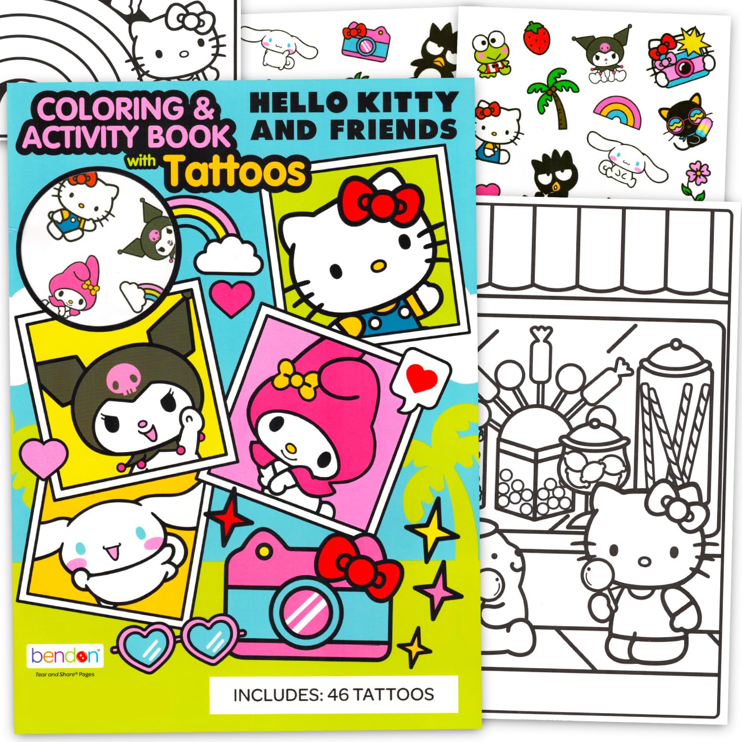 SANRIO Hello Kitty and Friends Coloring Book Jumbo Set - Bundle Activity Book Featuring My Melody, Kuromi, Keroppi, More Plus Stickers, Crayons |