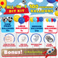 ALL-IN-1 Toy theme Inspired Balloons Garland Kit & Arch with BONUS Rocketship for Birthday Party and Baby Shower Decorations - Red Blue and Yellow