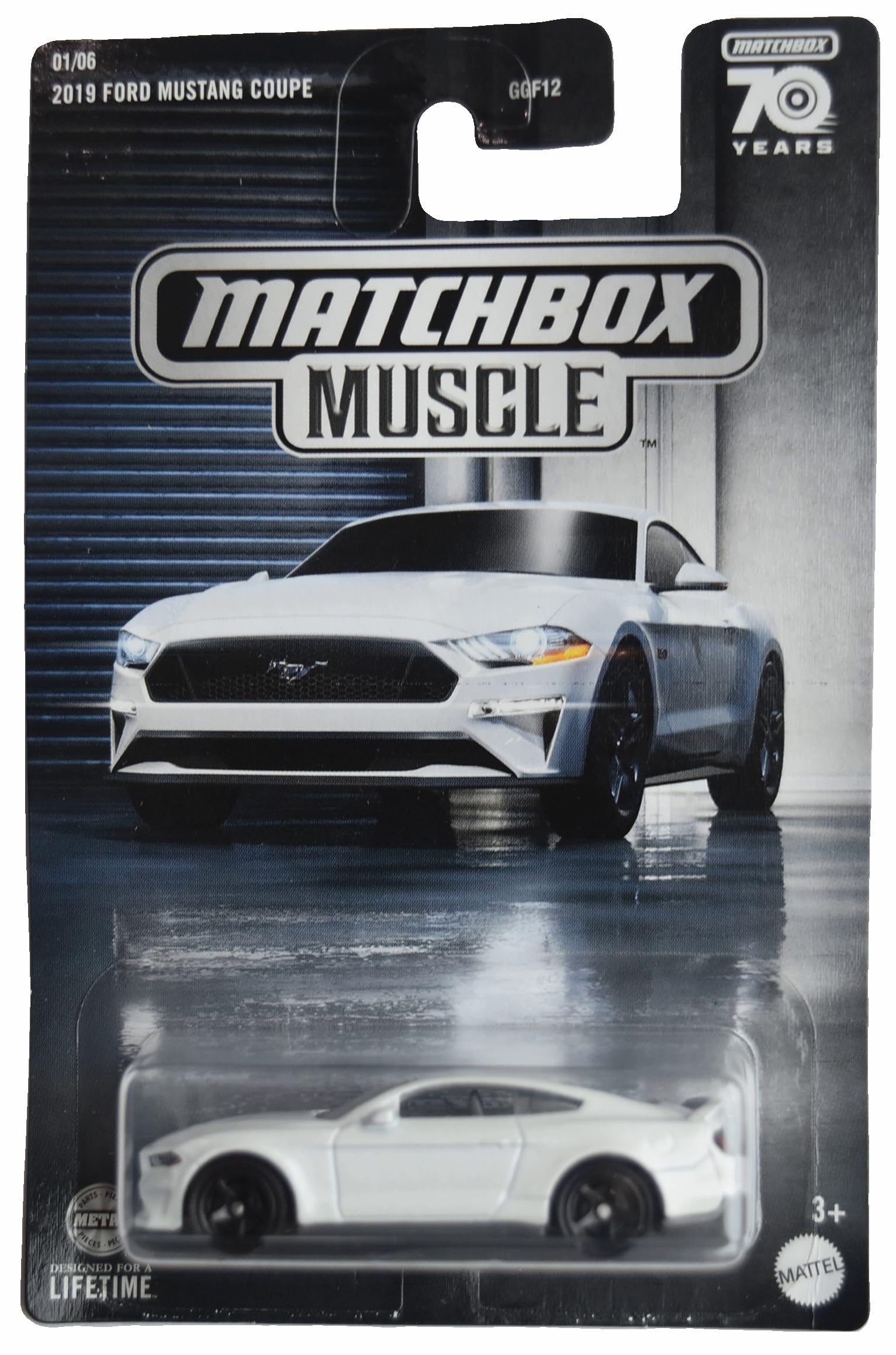 Matchbox 2019 Ford Mustang Coupe, White 1/6