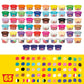 Play-Doh Ultimate Color Collection 65-Pack of 1-oz Cans, Includes Sparkle, Confetti & Color Burst, Back to School Classroom Supplies, Preschool Toys,