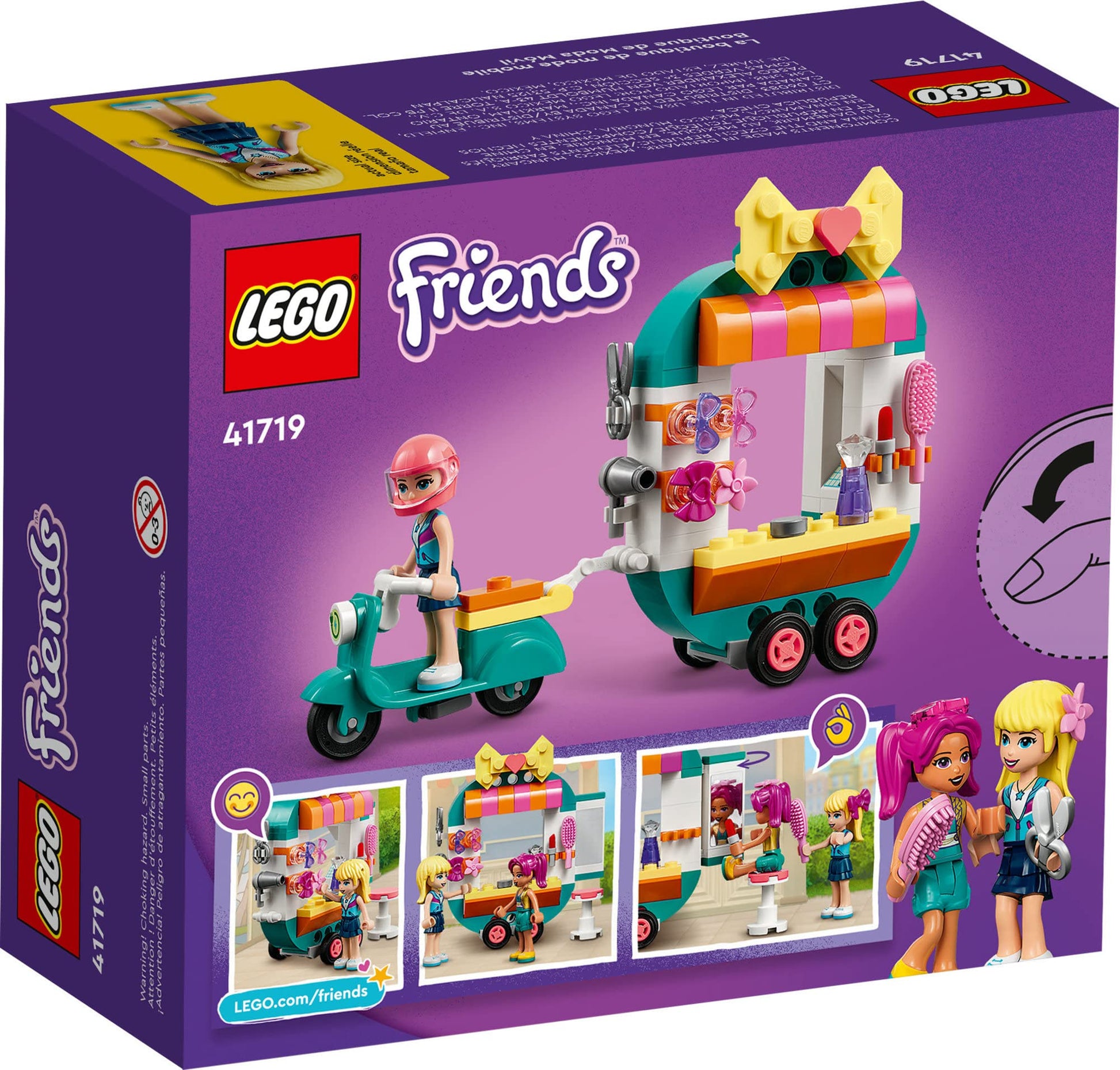 LEGO Friends Mobile Fashion Boutique Shop and Hair Salon Playset 41719, Creative Toy for Kids, Girls and Boys 6 Plus Years Old with Stephanie
