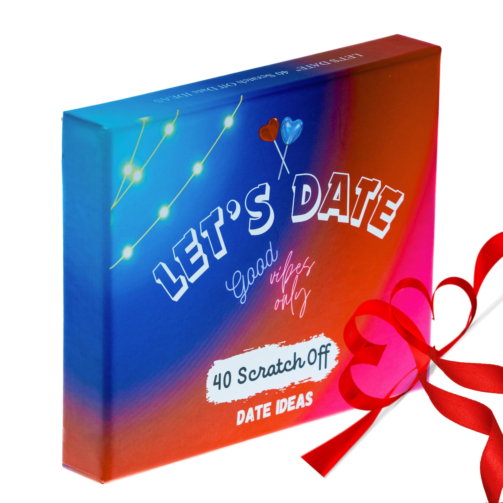 LET'S DATE Date Night Ideas for Couples I Romantic & Fun 40 Scratch Off Cards Games I Valentines Day Gift I Wedding Anniversarry, Engagement, Bridal