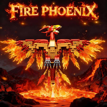 1252PCS Moc Fire Phoenix with Book Building Block Set for Adults, NO Compatible with Lego Magic Phoenix, STEM Bird Toy Collection Model Gift for Kids