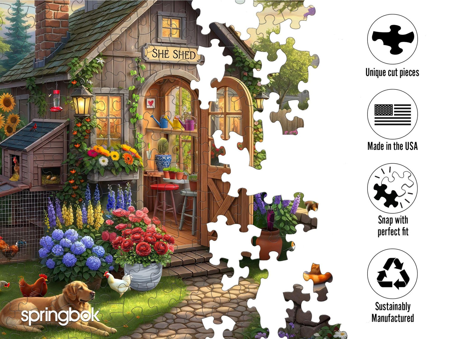 Springbok The Garden Shed 500 Piece Jigsaw Puzzle for Adults