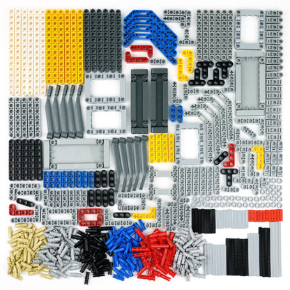 BroTex Technical Parts Pieces Sets Liftarm Beams Bricks Bulk Axles Pins Panels Frame Beams Connectors, 580 Pieces Compatible with Technic-Block MOC