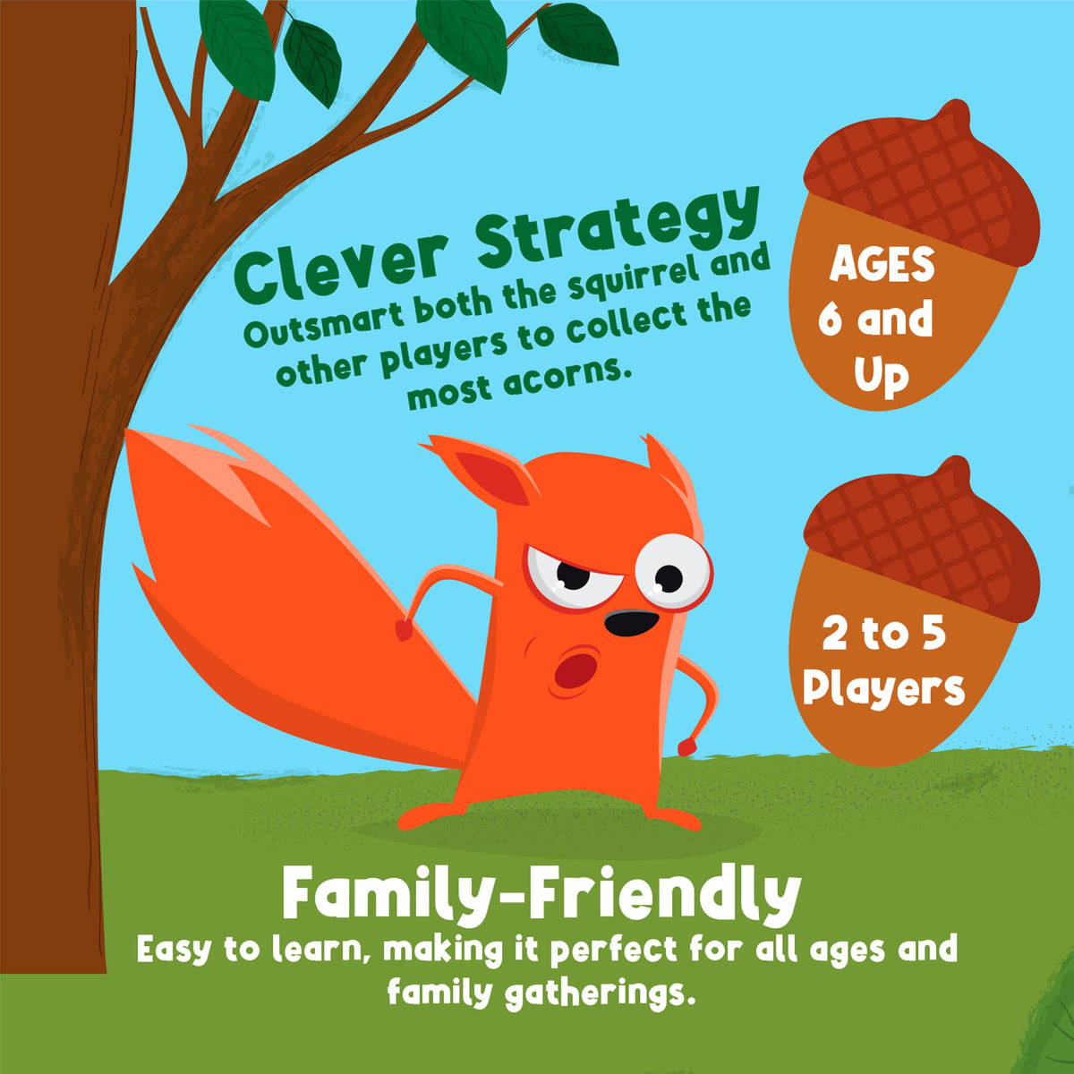 Who Took My Nuts? Family Bluffing Game, Fast-Paced Strategy Game, Ages 6+
