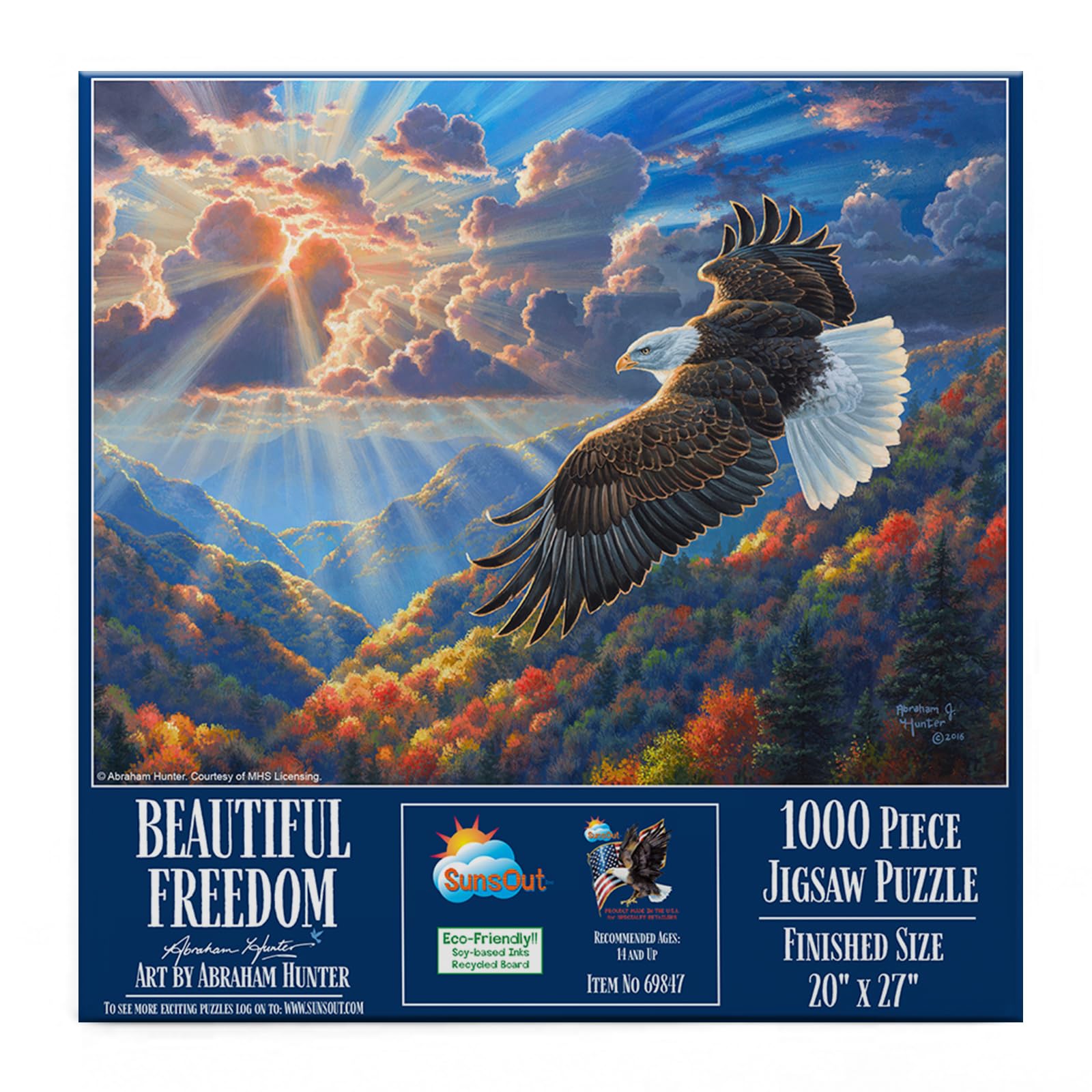 SUNSOUT INC - Beautiful Freedom - 1000 pc Jigsaw Puzzle by Artist: Abraham Hunter - MPN # 69847