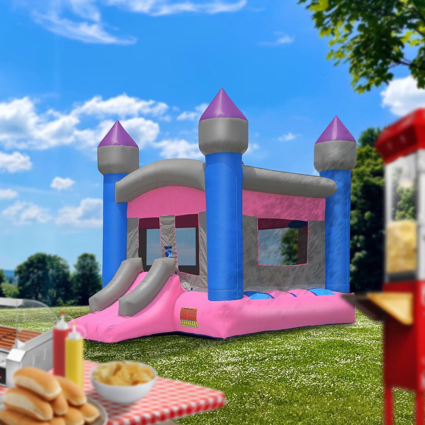 Cloud 9 Commercial Grade Princess Castle Bounce House with Blower - 100% PVC 13' x 13' Bouncer