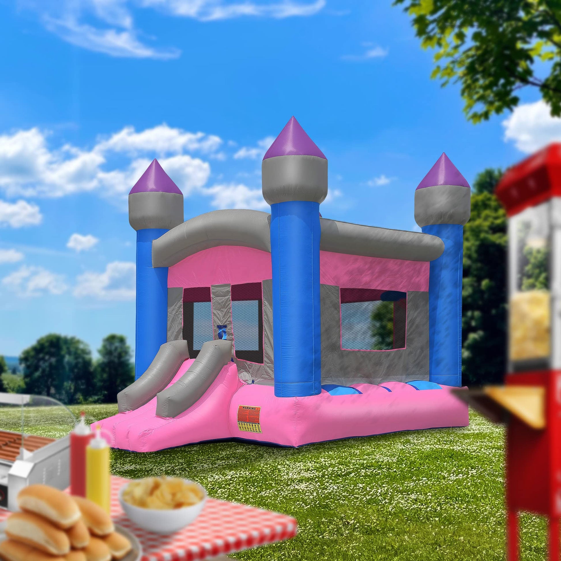 Cloud 9 Commercial Grade Princess Castle Bounce House with Blower - 100% PVC 13' x 13' Bouncer
