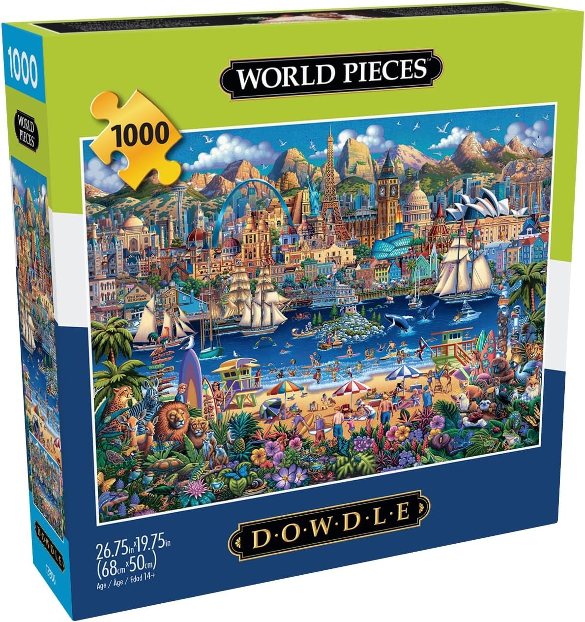 Buffalo Games - Dowdle - World Pieces - 1000 Piece Jigsaw Puzzle for Adults -Challenging Puzzle Perfect for Game Nights - Finished Size is 26.75 x