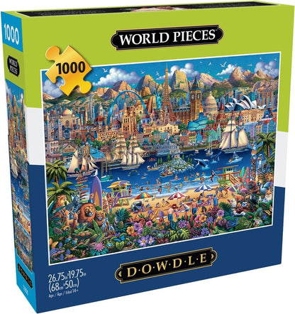 Buffalo Games - Dowdle - World Pieces - 1000 Piece Jigsaw Puzzle for Adults -Challenging Puzzle Perfect for Game Nights - Finished Size is 26.75 x