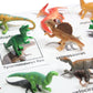 Curious Minds Busy Bags Montessori Dinosaur Figure Animal Match - Miniature Dino Figurines with Matching Cards - 2 Part Cards. Montessori Learning