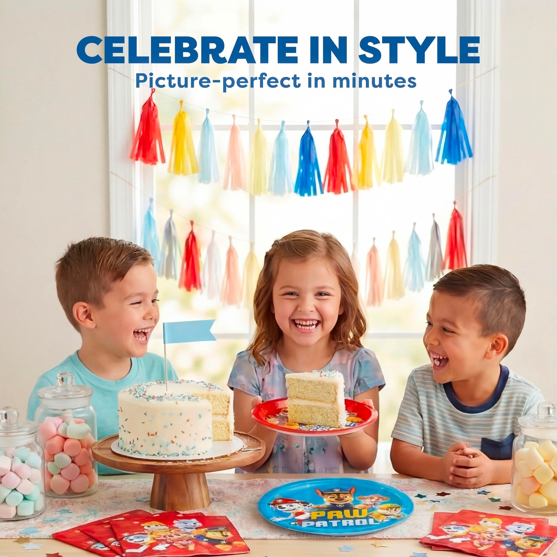 Paw Patrol Plates and Napkins - Paw Patrol Birthday Decorations for Party