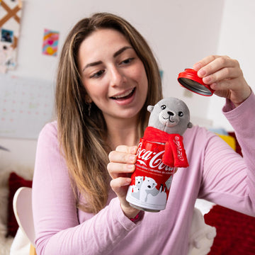 Coca-Cola Pop Cans! Collectible 5" Plush Stuffed Animal in 12oz Can - Character Will Vary - Collect Them All!