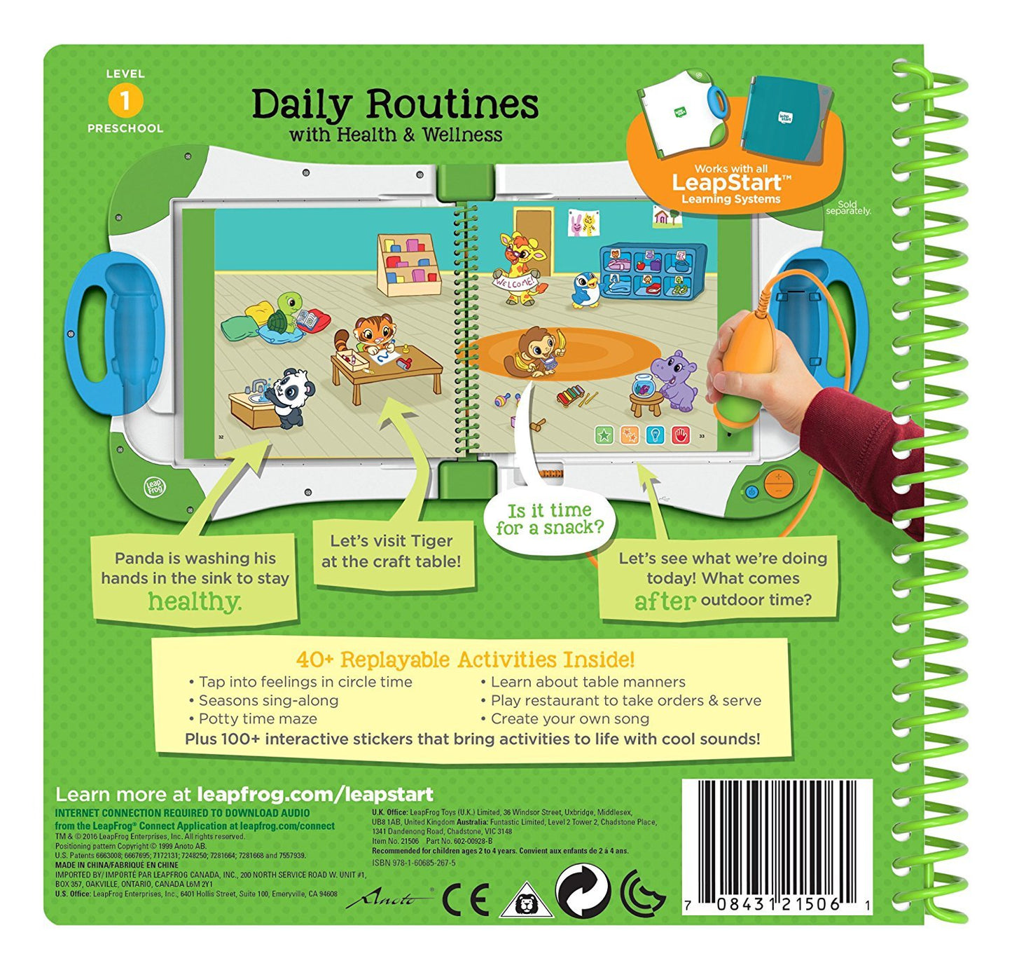 LeapFrog LeapStart Daily Routines and Health and Wellness Book
