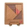 Premium Wooden Jigsaw Puzzle - Disappearing Square Design - Educational Family Game for Adults & Teens Unique Gift Idea (Triangle-Cut Square Puzzle)