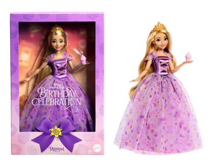 Mattel Disney Princess Birthday Celebration Rapunzel Deluxe Fashion Doll, Inspired by Disney Tangled Movie, Special Occasion Gifts for Kids &
