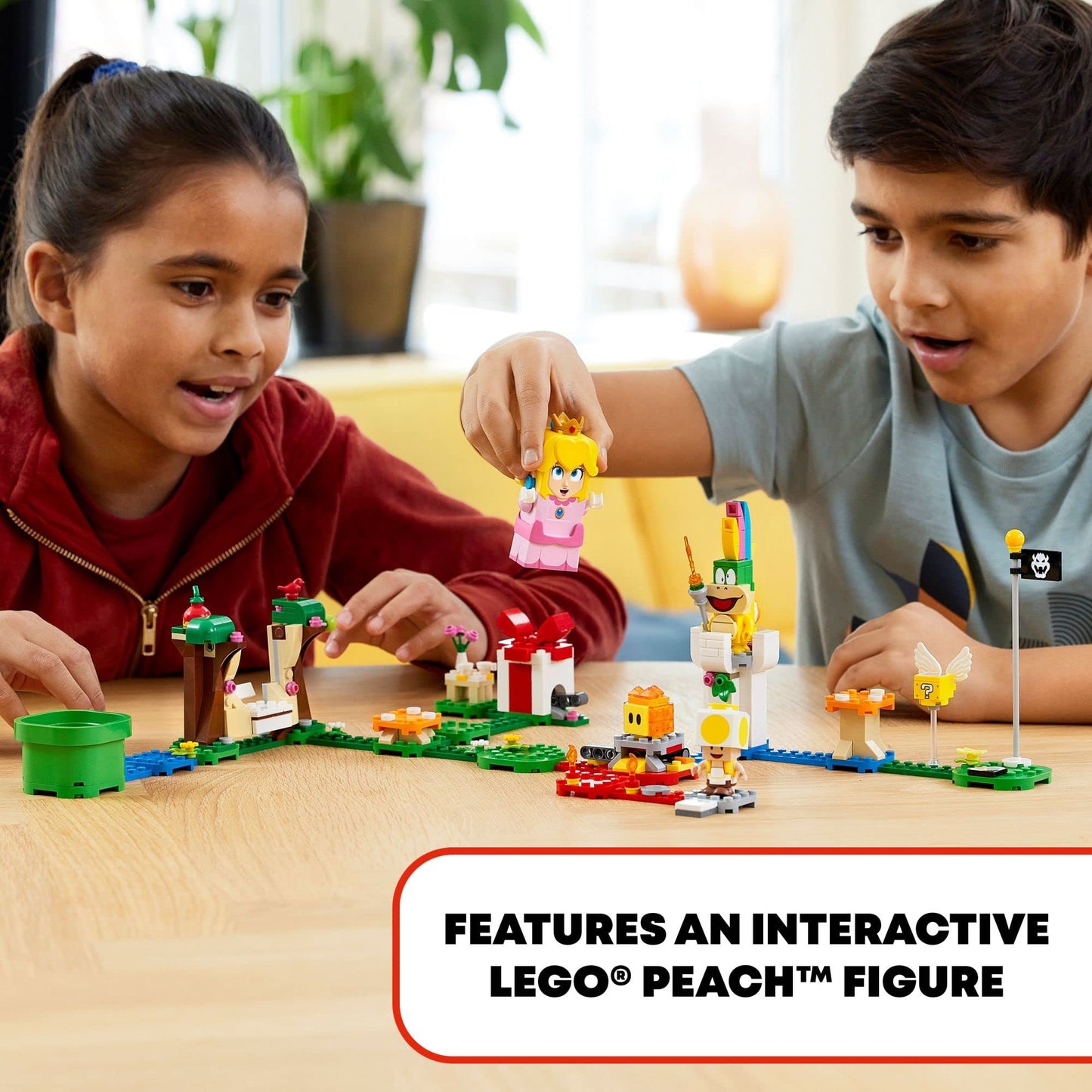 LEGO Super Mario Adventures with Peach Starter Course, Buildable Game, Toy with Interactive Figure, Yellow Toad & Lemmy, Birthday Gift Idea for Kids