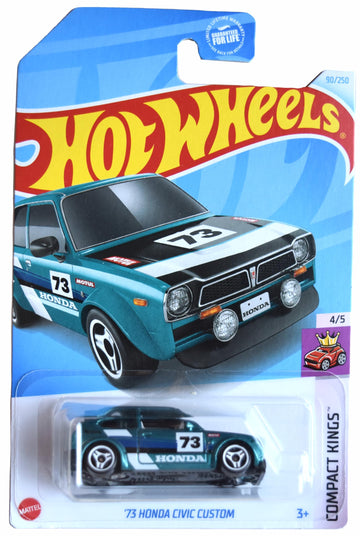 Hot Wheels '73 Honda Civic Custom, Compact Kings 4/5 [Teal] 90/250
