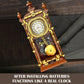 Vziimo Retro Clock Building Blocks Set, Vintage Pendulum Clock Model Kit with Real Functional Timepiece, Creative Gift Toys for Adults Teens 14+ (751