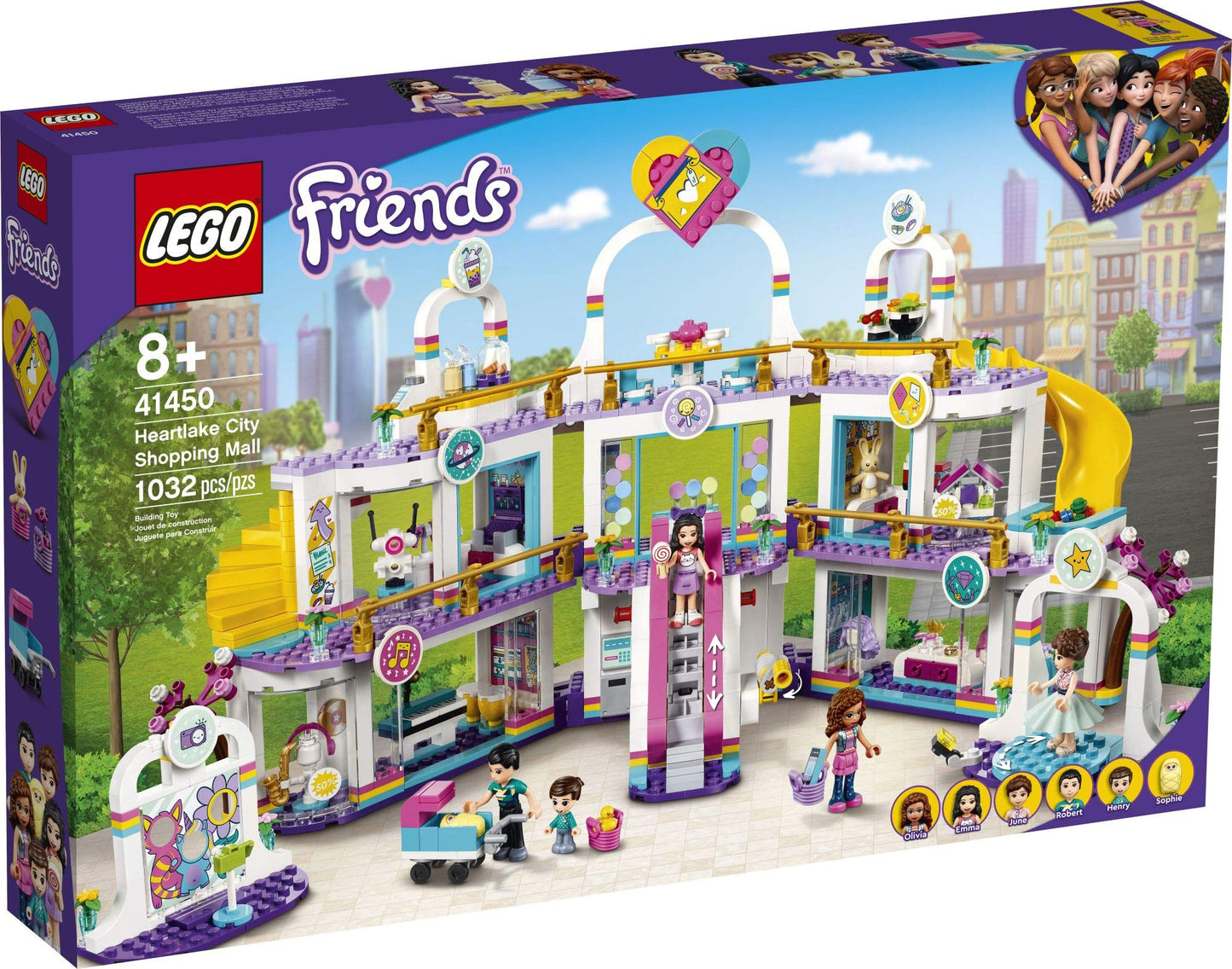 LEGO Friends Heartlake City Shopping Mall 41450 Building Kit; Includes Friends Mini-Dolls to Spark Imaginative Play; Portable Elements Make This a