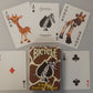 USPC Bicycle Giraffe Deck - Brown Yellow White Skin Back Design