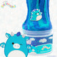 Original Squishmallows Scented Slime Jar, Blue Raspberry Tatiana the Dragon