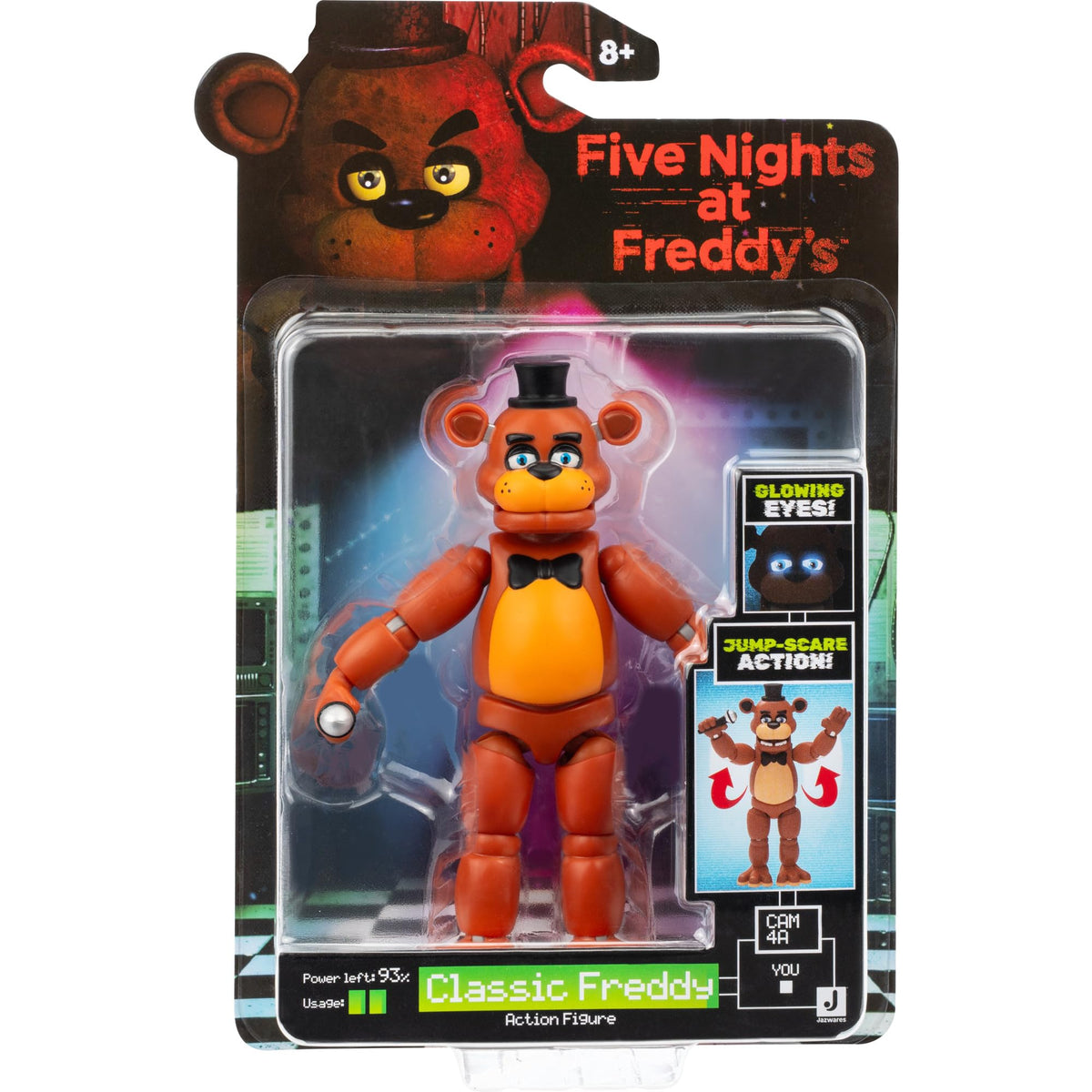 Jazwares Five Nights at Freddy’s Classic Freddy - 5-Inch Articulated Figure with Jumpscare Feature and Glow-in-The-Dark Eyes