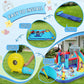 WHUBEFY Bounce House,Inflatable Water Slides for Kids with Blower,Water Bounce House Water Park for Kids Backyard,Waterslide Splash Pool,Water