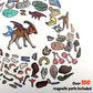 QLLQTIGER Cryptid Construction Kit Monster Magnet Fridge Toys, Magnetic Creature Creation Kit, 100 Pieces, Rubber, Fantastical, Whimsical Playful