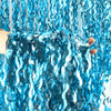 BUDICOOL 2 pcs Blue Wavy Tinsel Curtains,Under The Sea Party Decorations