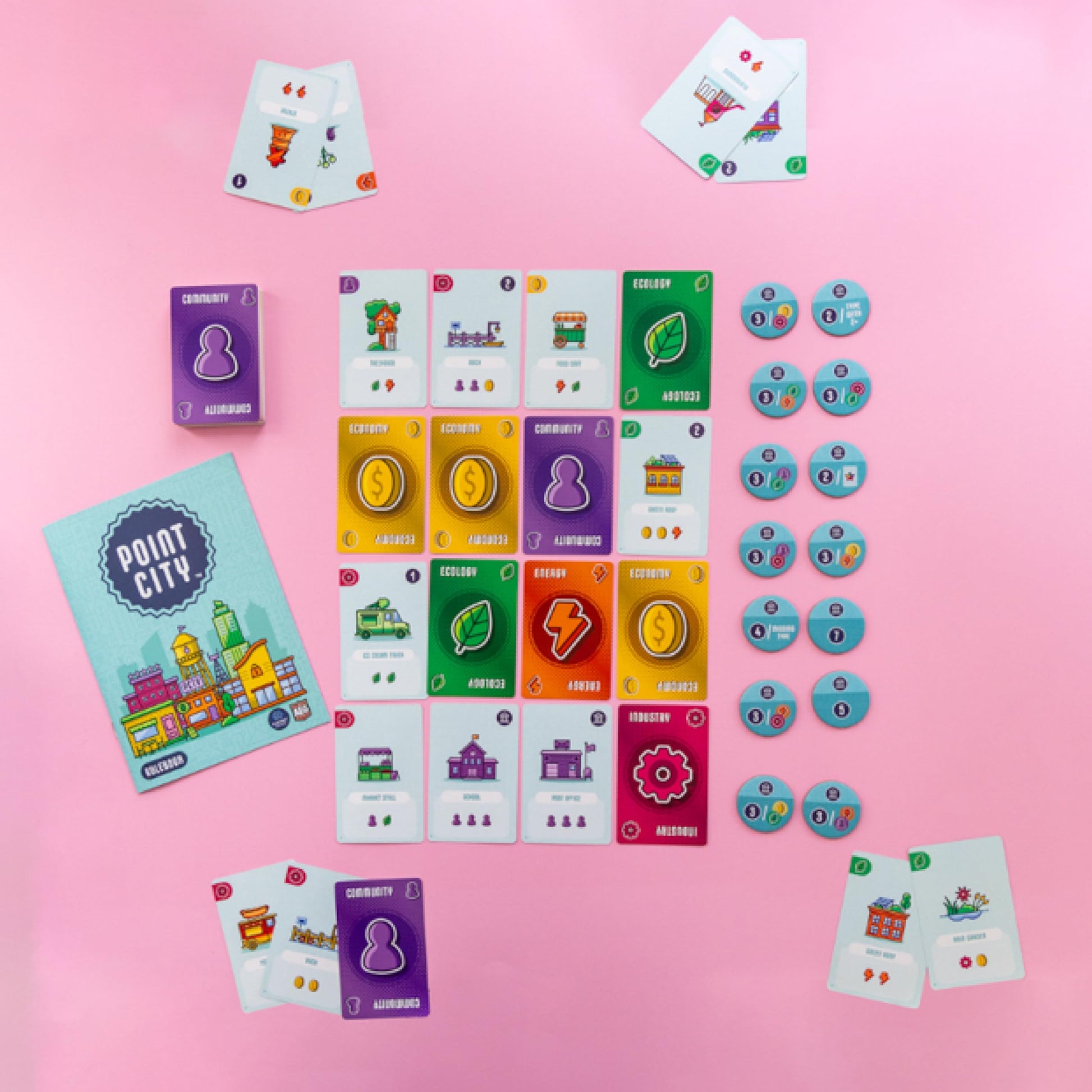 AEG & Flatout Games | Point City - A City Building Card Game for the Whole Family | Easy to Learn | Quick to Play | Ages 10+ | 1-4 Players