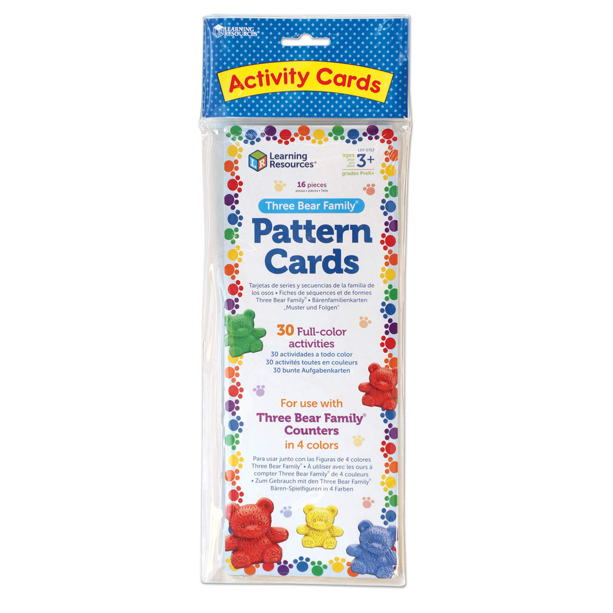 Learning Resources Three Bear Family Pattern Cards