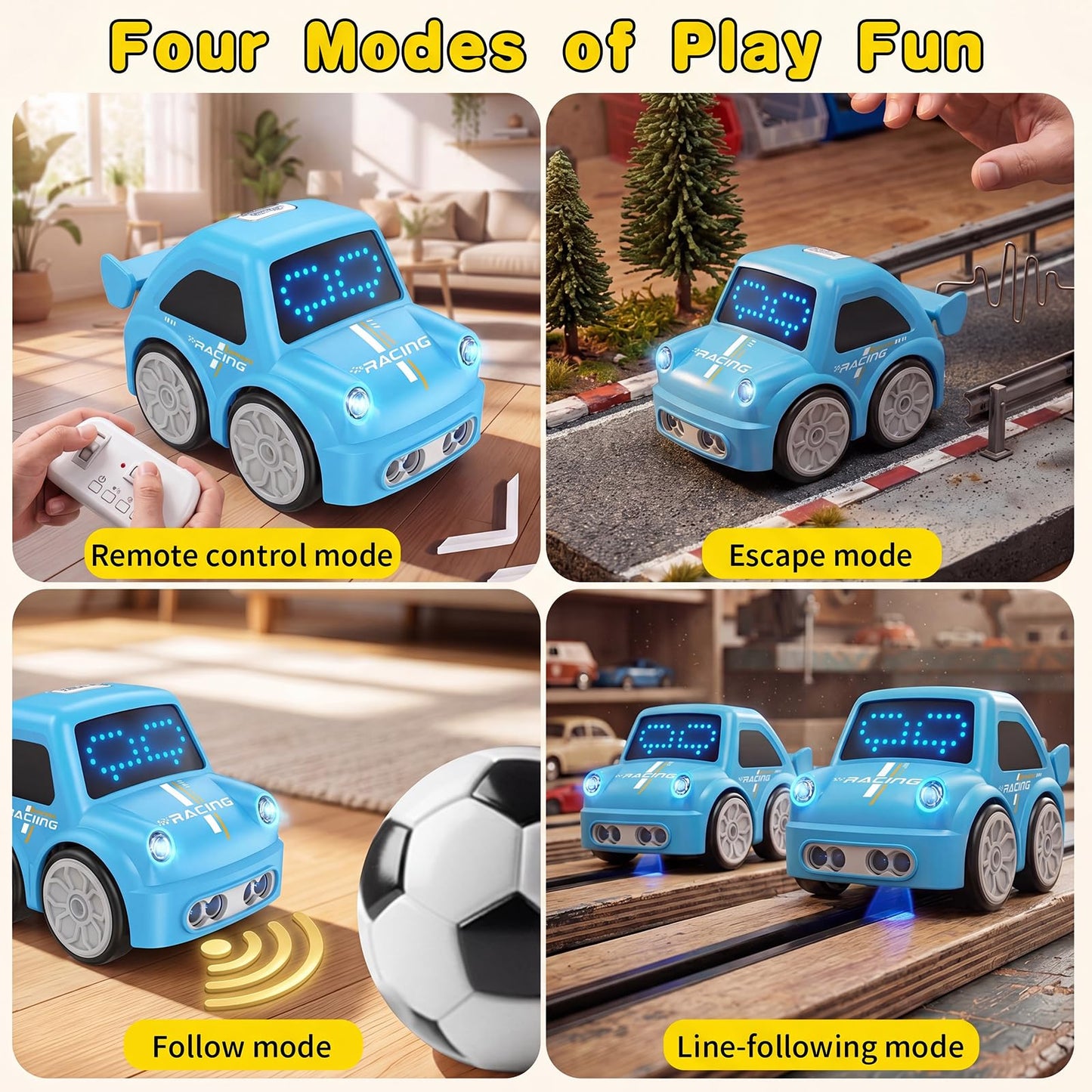MericTop Magic Mini Bus car, 2.4 GHZ Remote Control Car with LED Lights