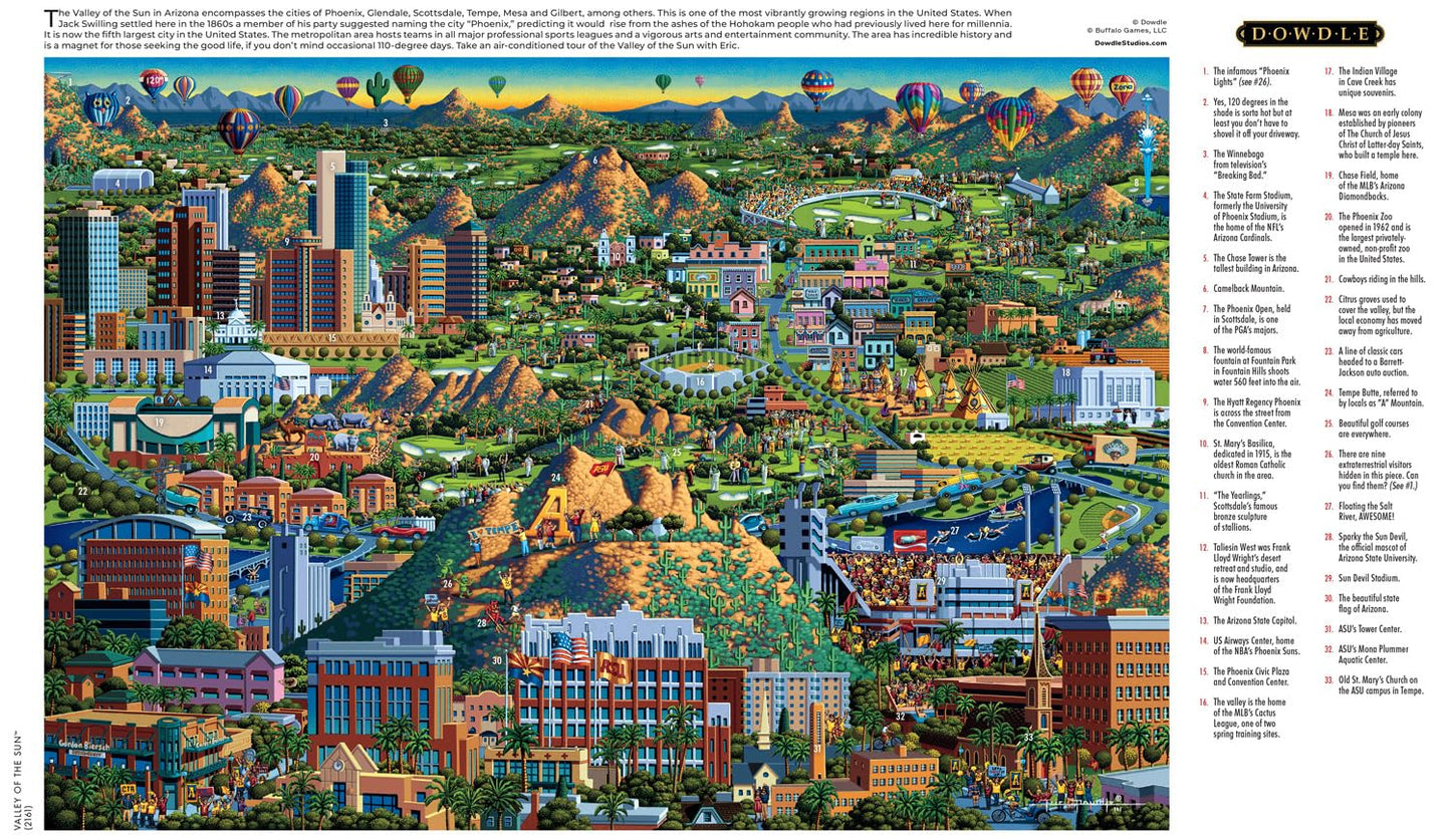 Buffalo Games - Eric Dowdle - Dowdle - Valley of The Sun - 2000 Piece Jigsaw Puzzle for Adults -Challenging Puzzle Perfect for Game Nights - Finished