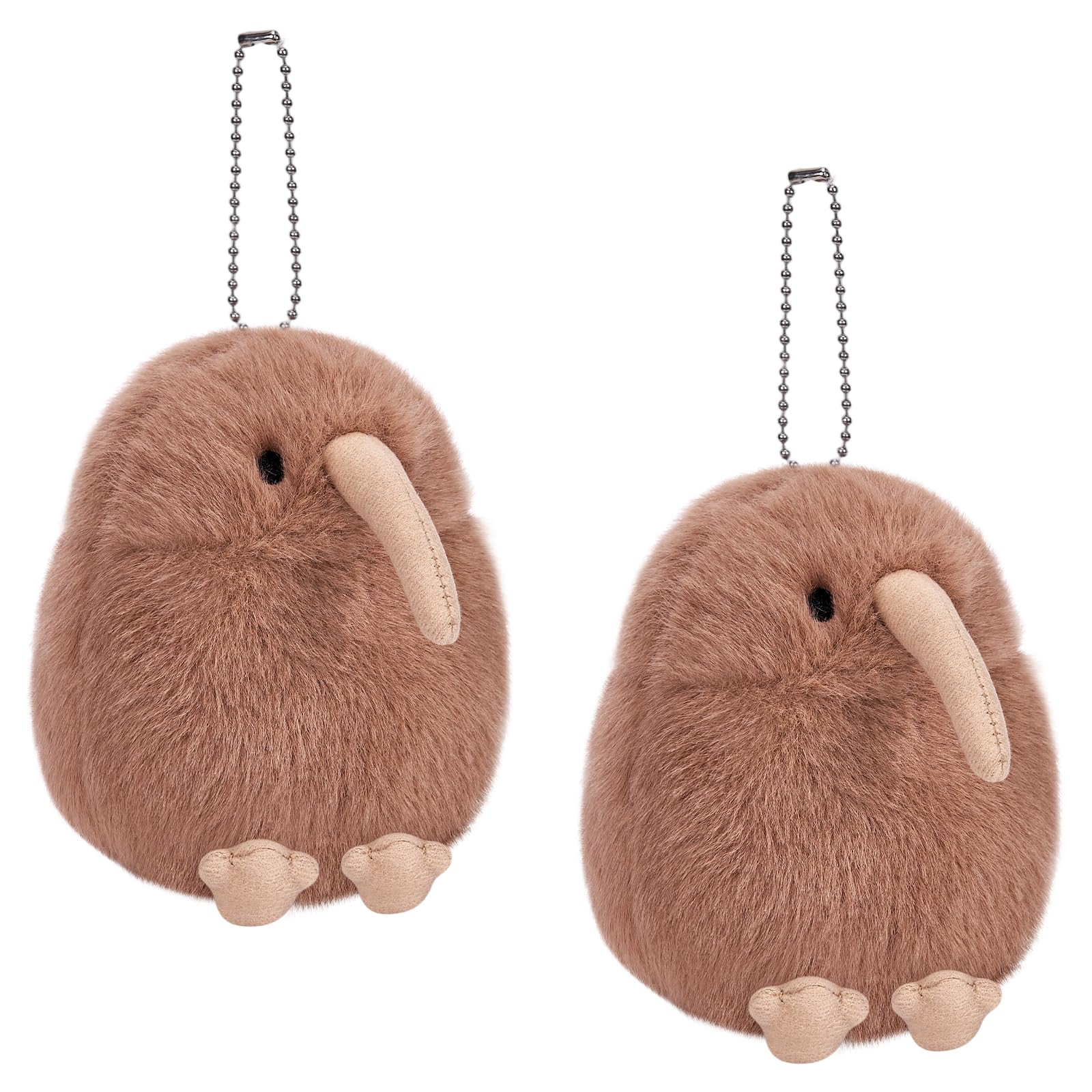 Niceup 4.5in Kiwi Bird Stuffed Animals Plush Cute Bird Plush Toys Keychain for Backpack