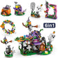 Sawaruita Halloween Haunted House Village Building Set for Kids -Halloween Toys Ghost Pumpkin Building Kit for Kids Party Favors for Goodie Bags