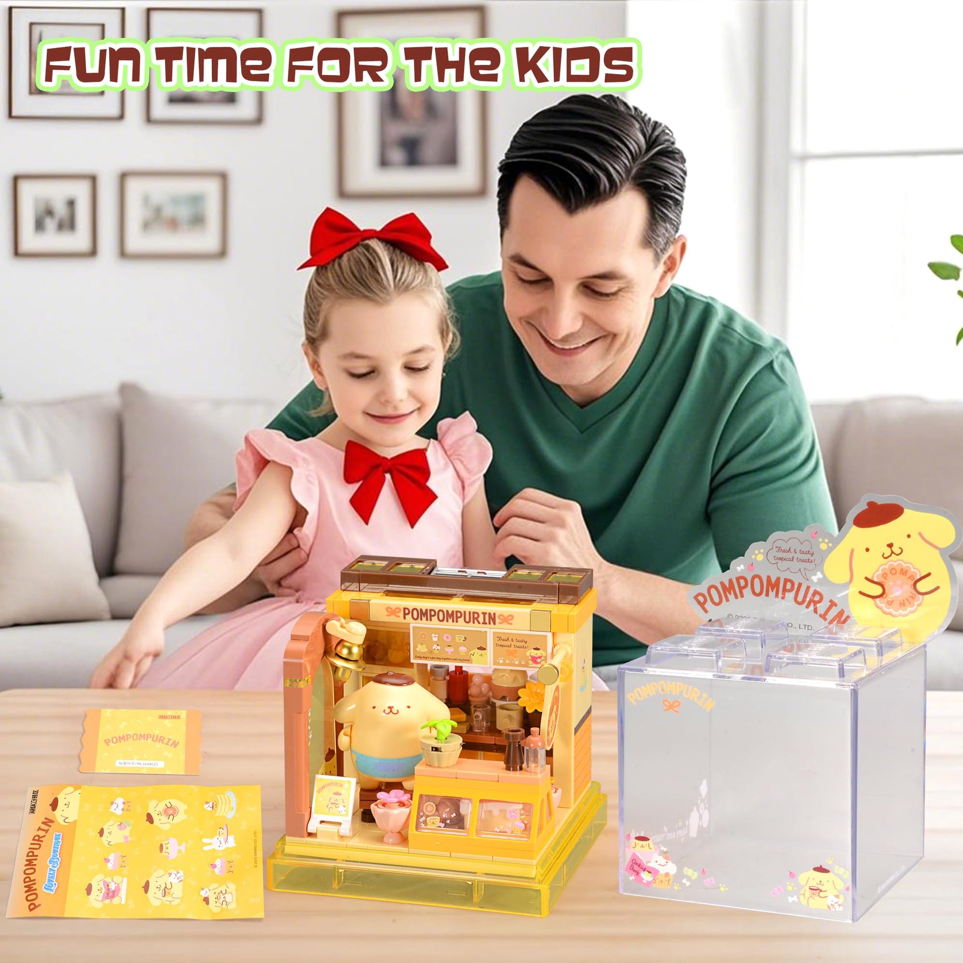 ROLOSO Cute Building Bricks Blocks Toys Miniature Sets with Transparent Display Fun Toy Collectible Gift for Fans Girls Birthday Party Supply