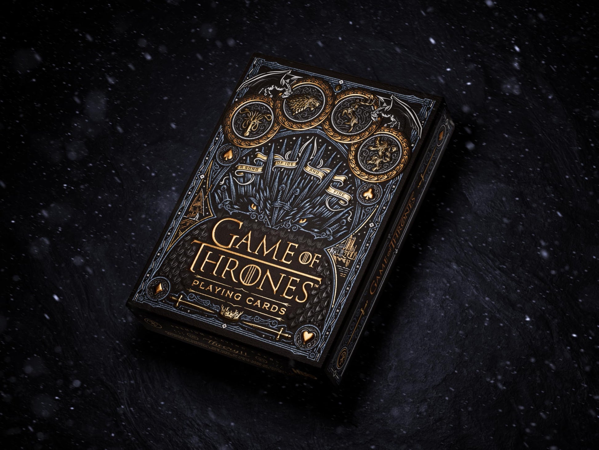 theory11 Game of Thrones Premium Playing Cards, Poker Size Standard Index, Black