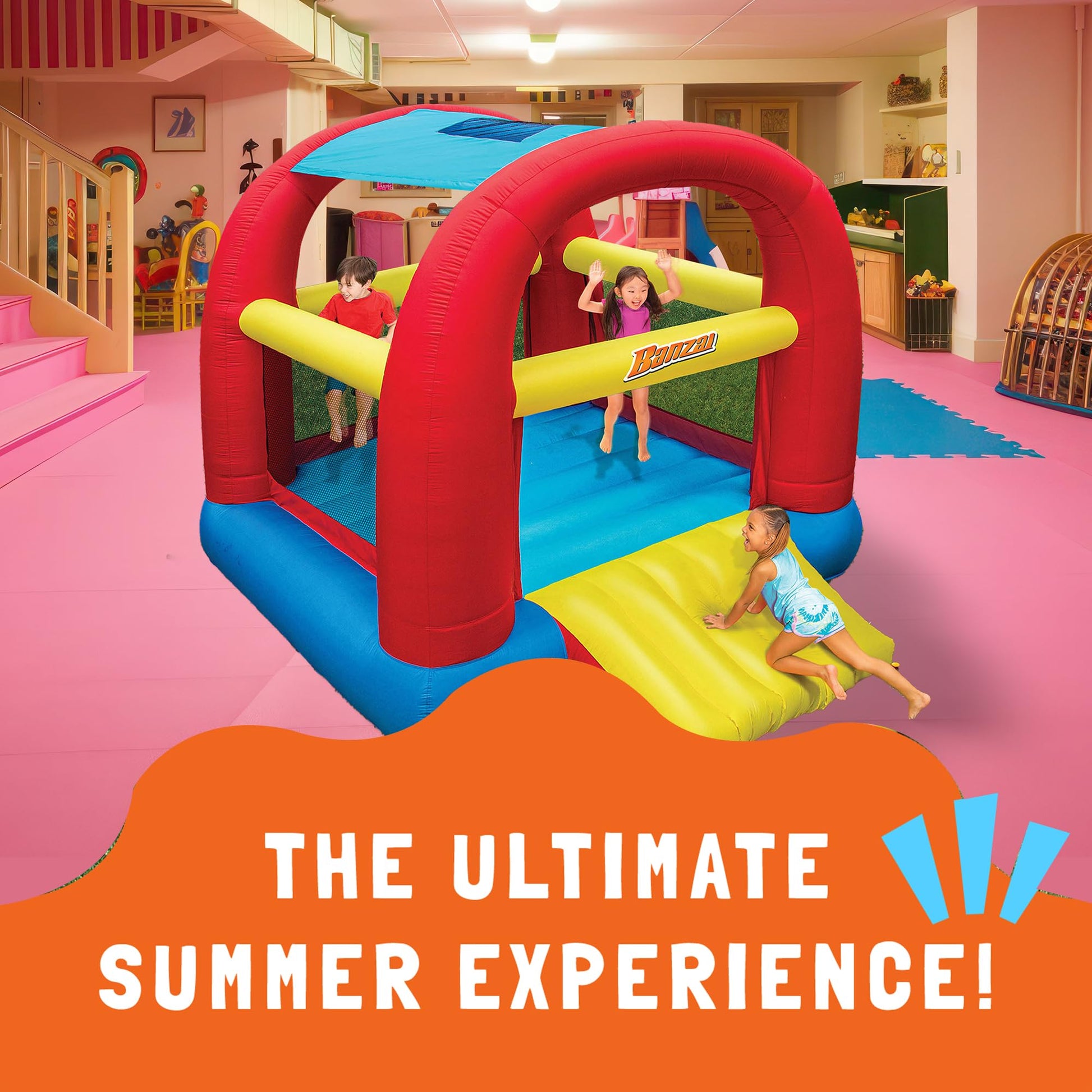 Banzai Bounce N Slide - Inflatable Bounce House - Kids