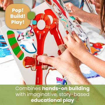 Playper Catapult Gnome Launcher, Safe Buildable STEM Toy for Kids 3+ for Imagination, Learning & Educational Play with Stories, Plastic-Free 3D