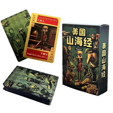 SNALXEWD Italian Brainrot Playing Cards Deck, 54 Cards PVC Waterproof Poker Cards with Meme-Style Artwork for Party Games, Travel and Casual Play