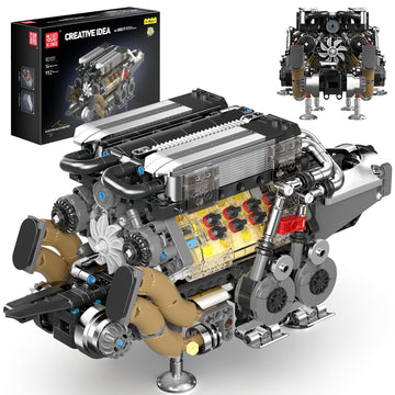 Mould King W16 Engine Building Set, 952 Pcs Model Kit for Adults 14+