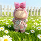 3 Piece Set Clothes Dress for LABUBU Doll (NO Doll), Outfit Dress Up for 17/15cm, Accessories Suit with Hair Clip +Dress+ Mini Bag