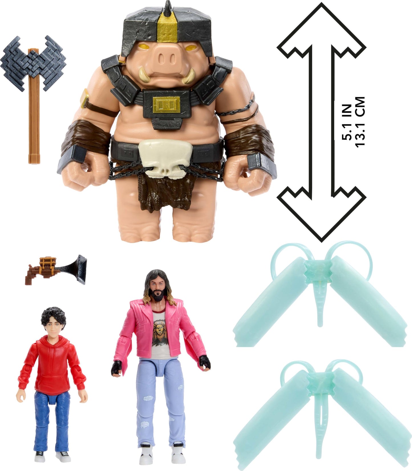 Mattel Minecraft Story Set with 3 Action Figures & 4 Accessories, A Well-Crafted Escape Figure Pack Inspired by A Minecraft Movie, Toy Collectible